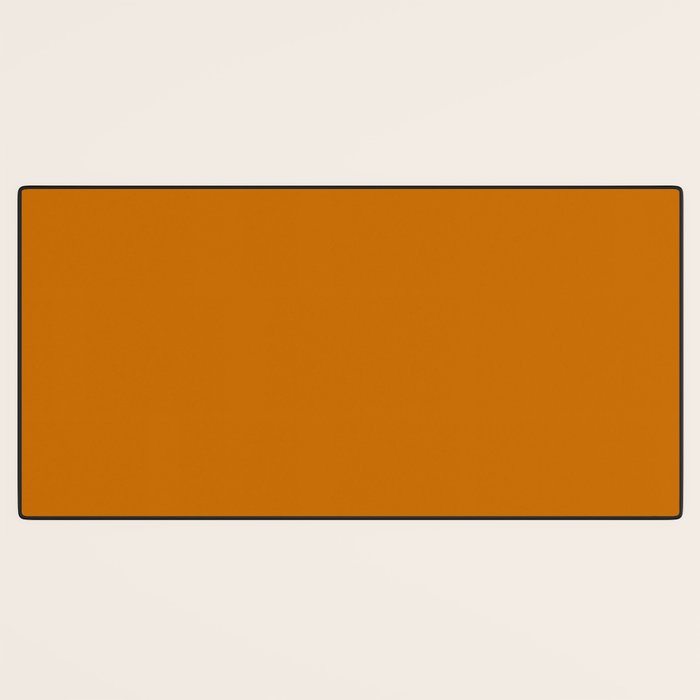 Retro Orange Solid Color Desk Mat Gallery Image 3