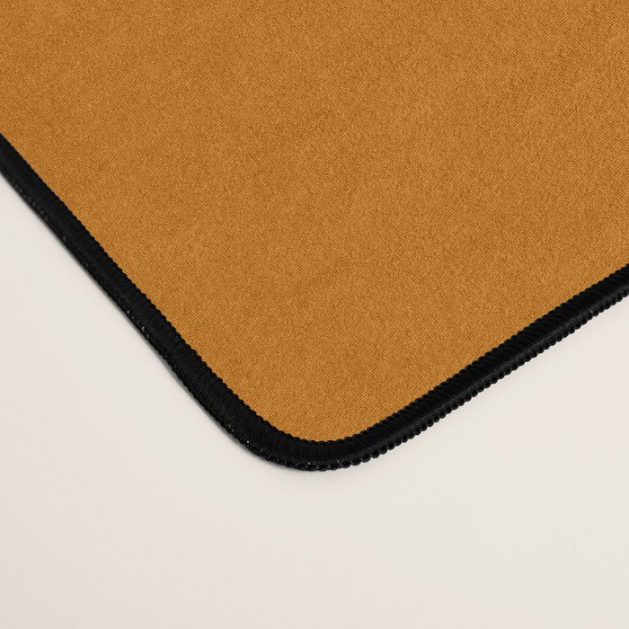 Retro Orange Solid Color Desk Mat Gallery Image 4