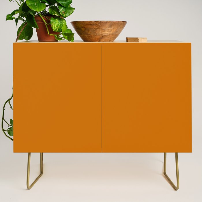 Retro Orange Solid Color Credenza Gallery Image 1