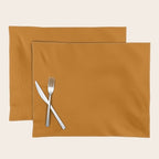 Retro Orange Solid Color Placemat Gallery Image 1