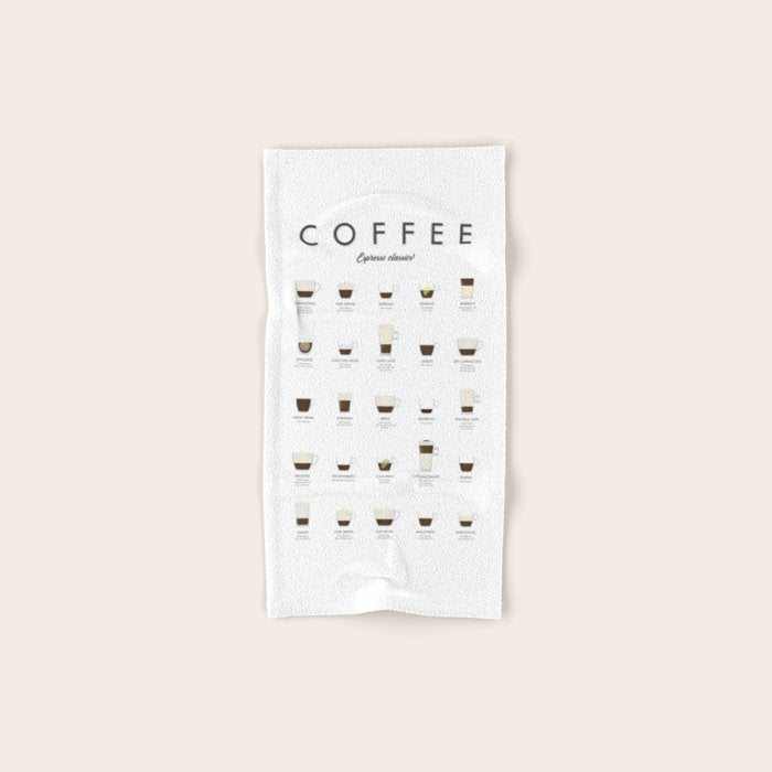 Espresso Coffe Classics Recipes Bath Towel Gallery Image 1