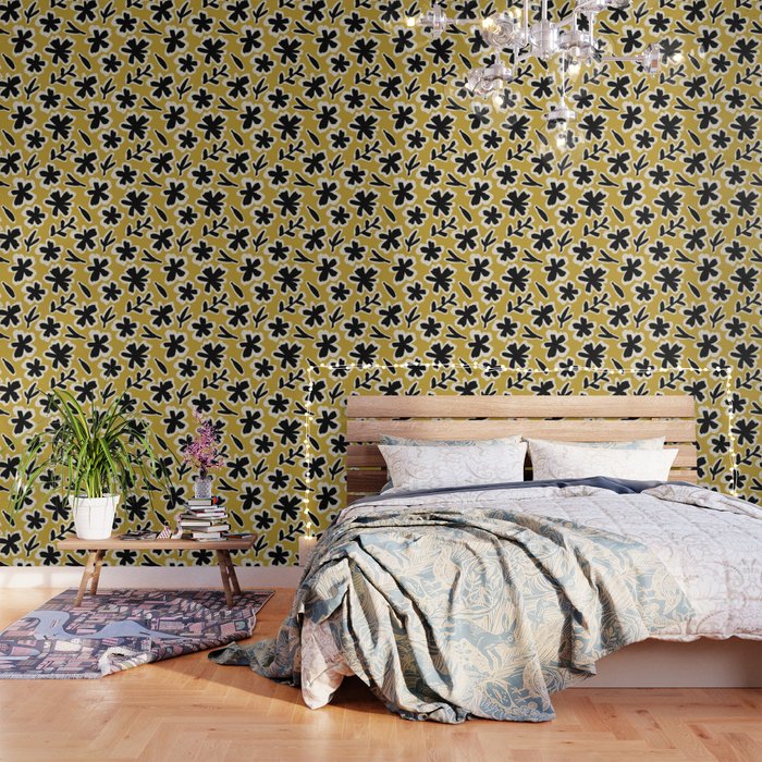 Black Florals #1 Wallpaper Gallery Image 3