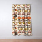 Mid Mod Deep Sea Fishing Ivory Window Curtain Gallery Image 3