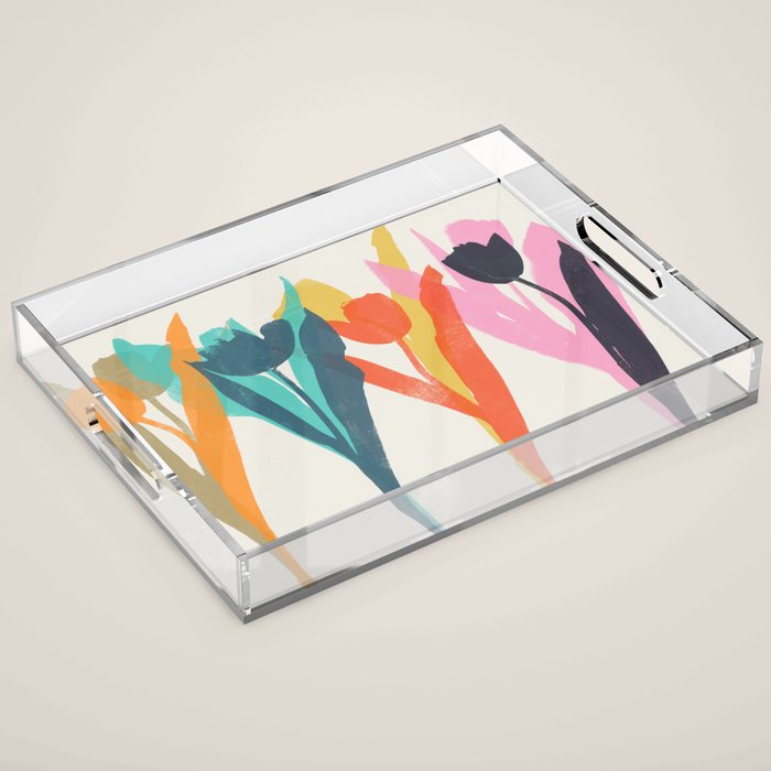 tulips 2 h Acrylic Tray Gallery Image 1