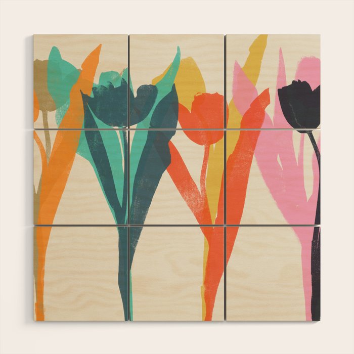 tulips 2 h Wood Wall Art Gallery Image 1