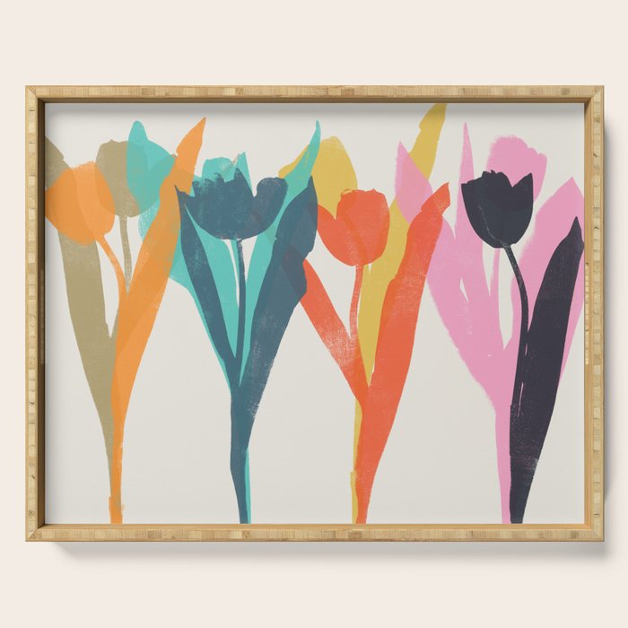 tulips 2 h Serving Tray Gallery Image 1