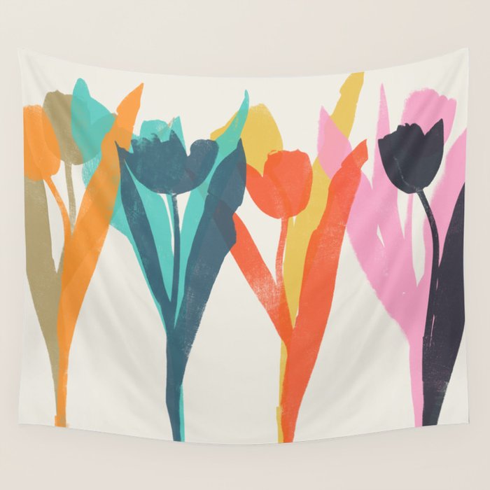 tulips 2 h Wall Tapestry Gallery Image 4