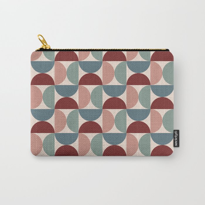 Bauhaus Mid Century Modern Geometric Pattern XV Carry All Pouch Gallery Image 1
