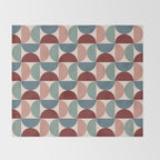 Bauhaus Mid Century Modern Geometric Pattern XV Throw Blanket Gallery Image 2