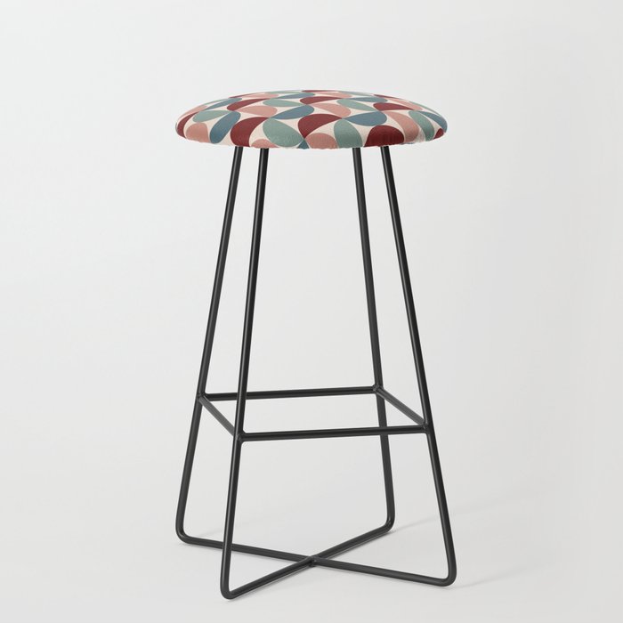 Bauhaus Mid Century Modern Geometric Pattern XV Stool Gallery Image 1