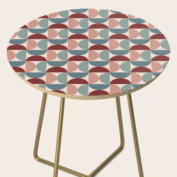 Bauhaus Mid Century Modern Geometric Pattern XV Side Table Gallery Image 2