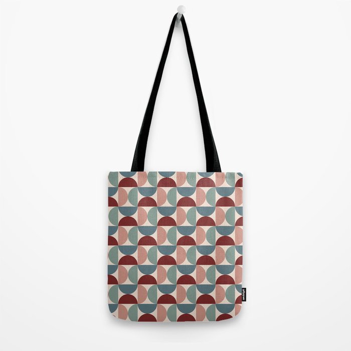 Bauhaus Mid Century Modern Geometric Pattern XV Tote Bag Gallery Image 2