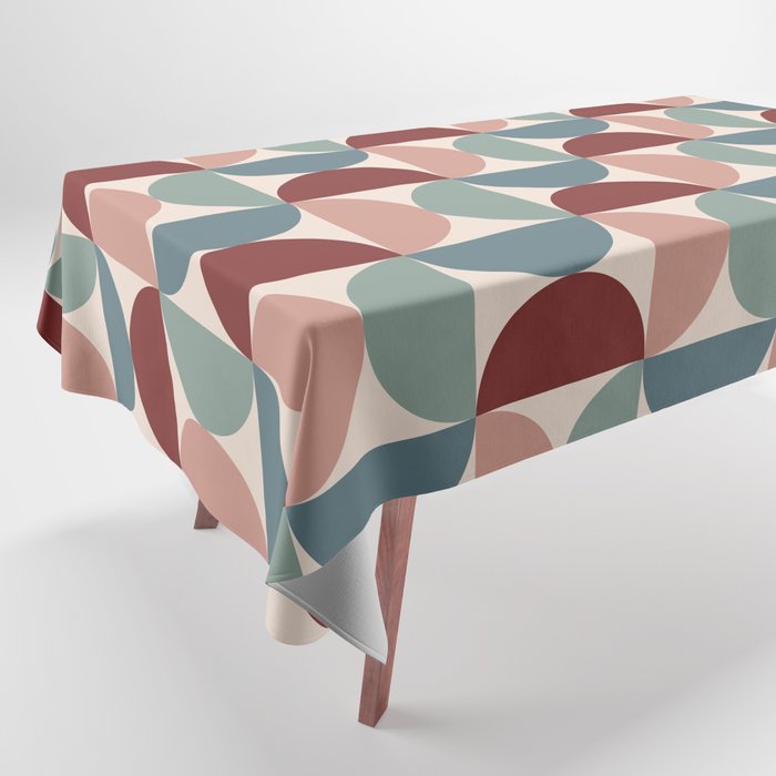 Bauhaus Mid Century Modern Geometric Pattern XV Tablecloth Gallery Image 1