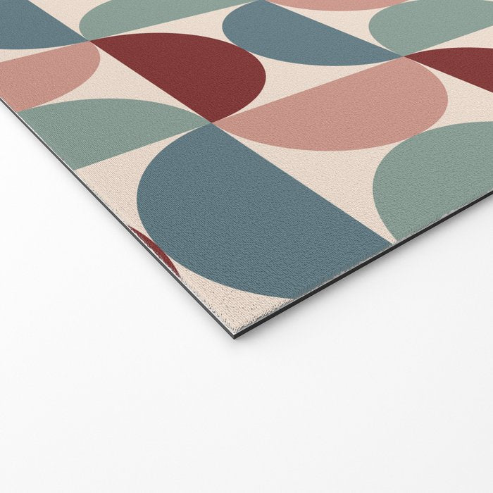 Bauhaus Mid Century Modern Geometric Pattern XV Welcome Mat Gallery Image 2