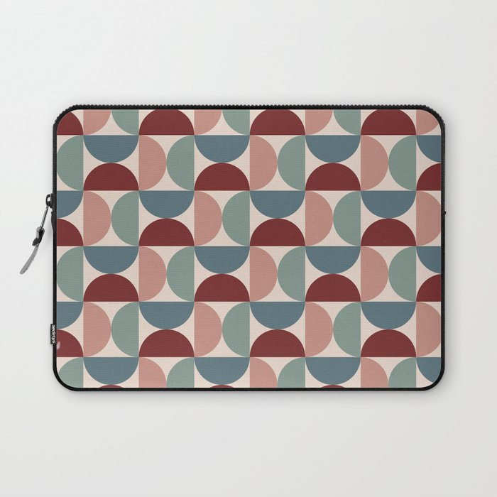 Bauhaus Mid Century Modern Geometric Pattern XV Laptop Sleeve Gallery Image 1
