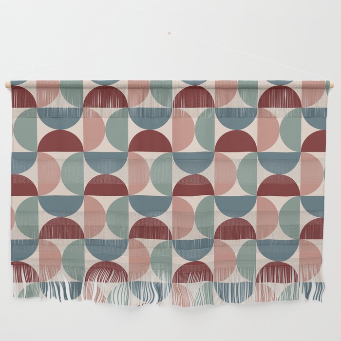 Bauhaus Mid Century Modern Geometric Pattern XV Wall Hanging Gallery Image 1