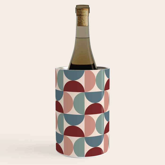 Bauhaus Mid Century Modern Geometric Pattern XV Wine Chiller Gallery Image 2