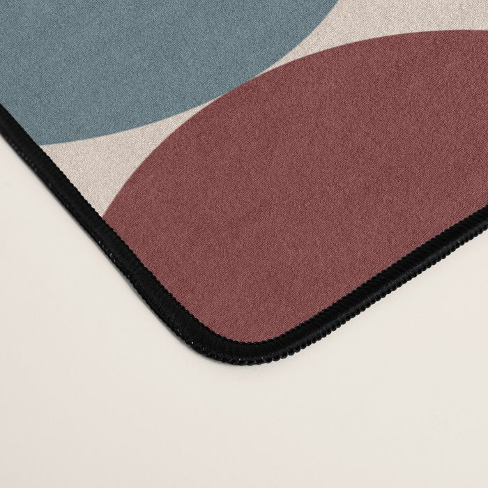 Bauhaus Mid Century Modern Geometric Pattern XV Desk Mat Gallery Image 4