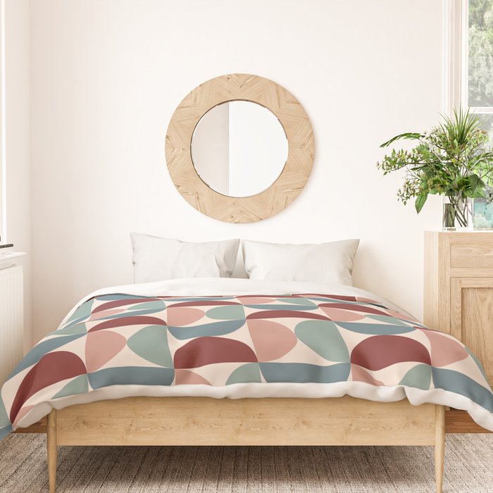 Bauhaus Mid Century Modern Geometric Pattern XV Duvet Cover Gallery Image 3