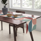 Bauhaus Mid Century Modern Geometric Pattern XV Table Runner Gallery Image 2