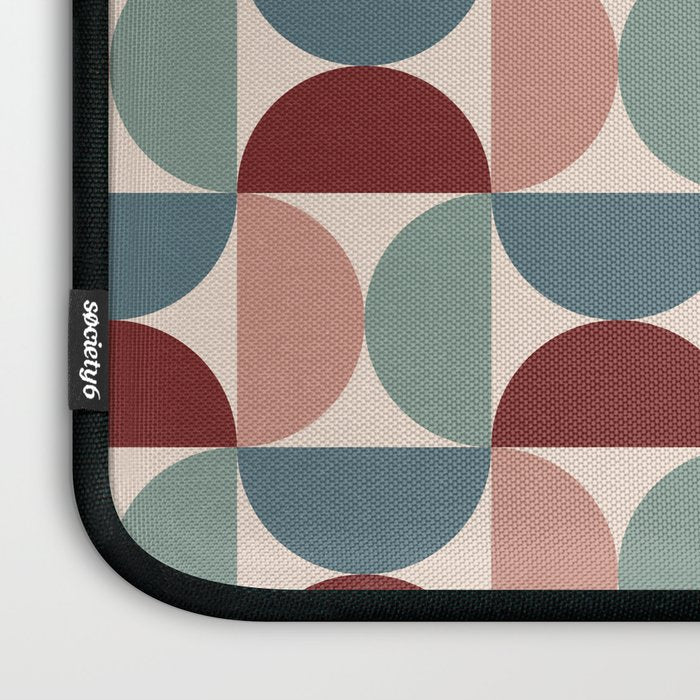 Bauhaus Mid Century Modern Geometric Pattern XV Laptop Sleeve Gallery Image 3