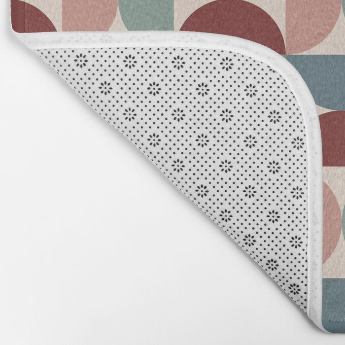 Bauhaus Mid Century Modern Geometric Pattern XV Bath Mat Gallery Image 2