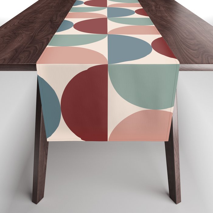Bauhaus Mid Century Modern Geometric Pattern XV Table Runner Gallery Image 1