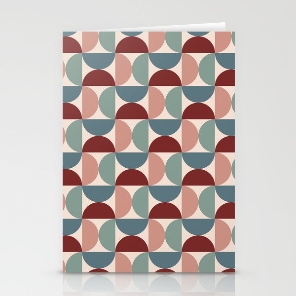 Bauhaus Mid Century Modern Geometric Pattern XV Stationery Card Gallery Image 2