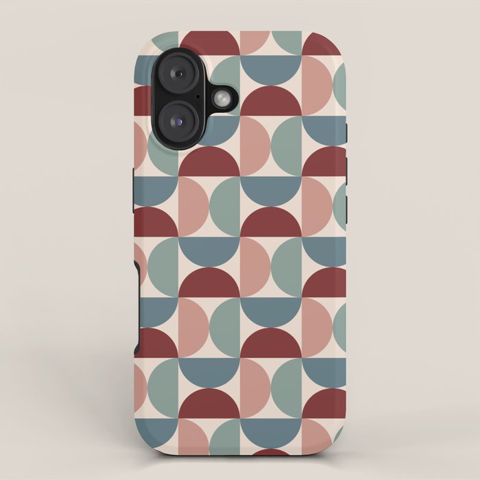 Bauhaus Mid Century Modern Geometric Pattern XV iPhone Case Gallery Image 1