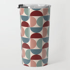 Bauhaus Mid Century Modern Geometric Pattern XV Travel Mug Gallery Image 3