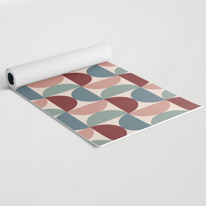 Bauhaus Mid Century Modern Geometric Pattern XV Yoga Mat Gallery Image 2