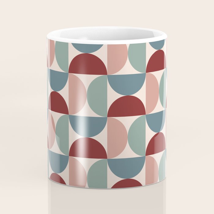Bauhaus Mid Century Modern Geometric Pattern XV Coffee Mug Gallery Image 4