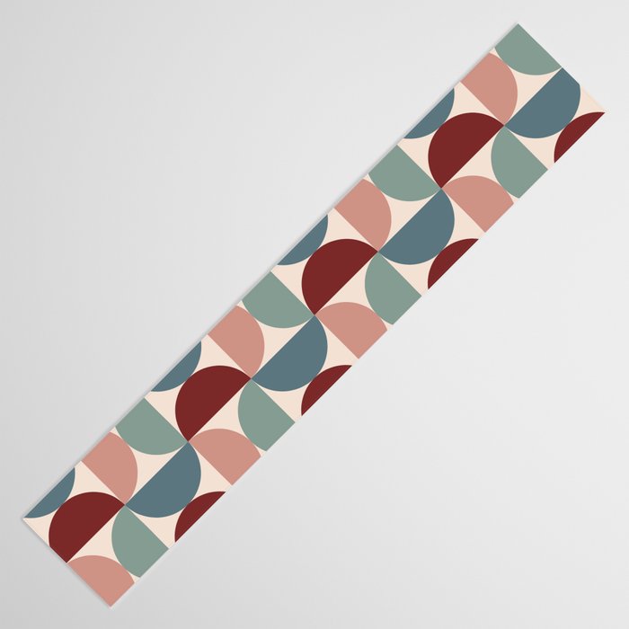 Bauhaus Mid Century Modern Geometric Pattern XV Table Runner Gallery Image 3