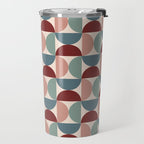 Bauhaus Mid Century Modern Geometric Pattern XV Travel Mug Gallery Image 2