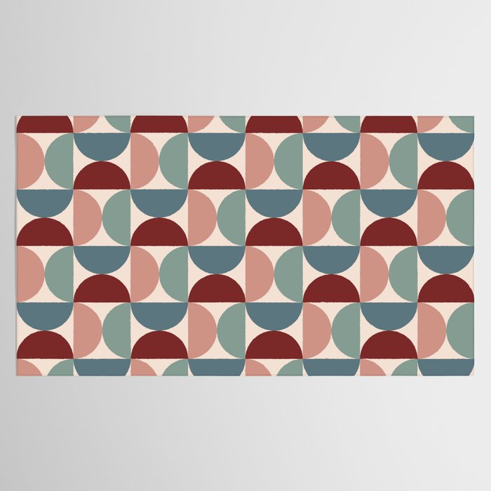 Bauhaus Mid Century Modern Geometric Pattern XV Tablecloth Gallery Image 2