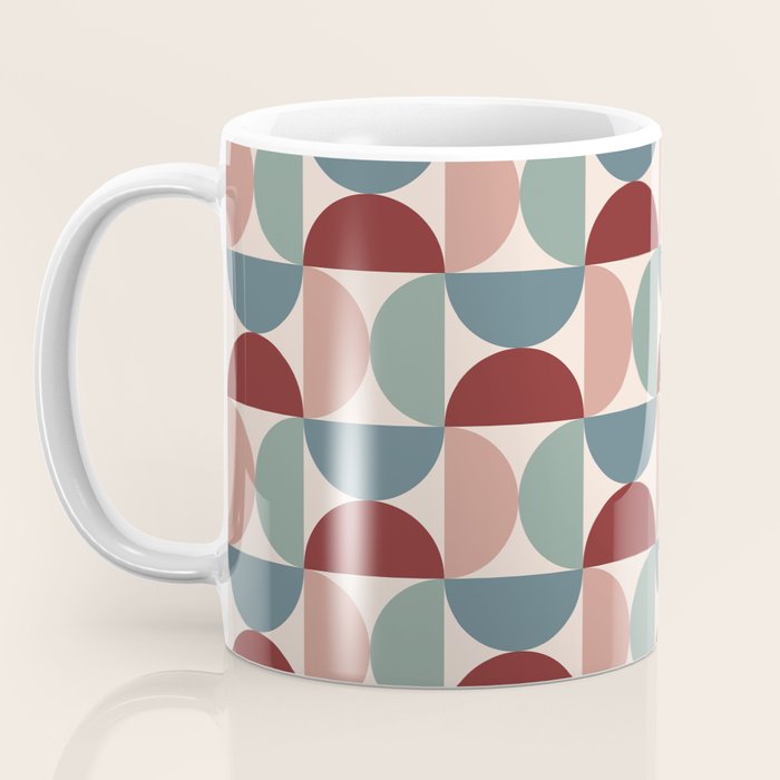 Bauhaus Mid Century Modern Geometric Pattern XV Coffee Mug Gallery Image 3