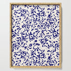 Mediterranean blue handmade floral Serving Tray Gallery Image 1