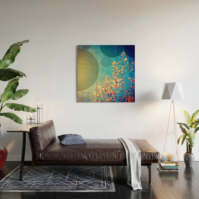 Sky and Leaves Wood Wall Art Gallery Image 2