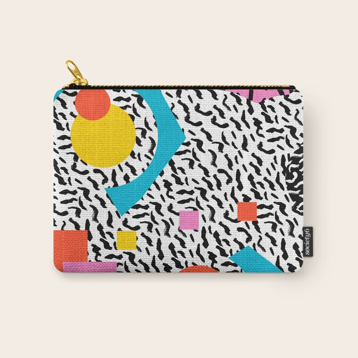 Get Real - memphis abstract pattern retro 80s design minimalist gifts colorful 1980's trend Carry All Pouch Gallery Image 1