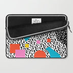 Get Real - memphis abstract pattern retro 80s design minimalist gifts colorful 1980's trend Laptop Sleeve Gallery Image 2