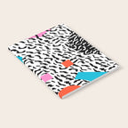 Get Real - memphis abstract pattern retro 80s design minimalist gifts colorful 1980's trend Notebook Gallery Image 2