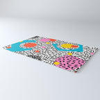 Get Real - memphis abstract pattern retro 80s design minimalist gifts colorful 1980's trend Rug Gallery Image 3