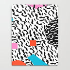 Get Real - memphis abstract pattern retro 80s design minimalist gifts colorful 1980's trend Notebook Gallery Image 4