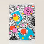 Get Real - memphis abstract pattern retro 80s design minimalist gifts colorful 1980's trend Stationery Card Gallery Image 2