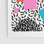 Get Real - memphis abstract pattern retro 80s design minimalist gifts colorful 1980's trend Poster Gallery Image 3