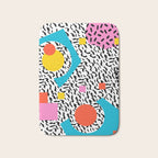 Get Real - memphis abstract pattern retro 80s design minimalist gifts colorful 1980's trend Bath Mat Gallery Image 1