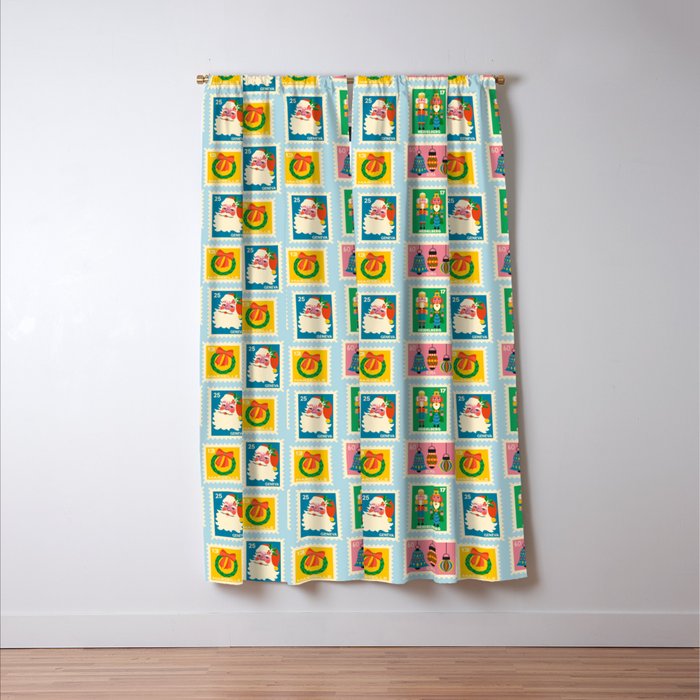 Christmas Stamps Window Curtain Gallery Image 3