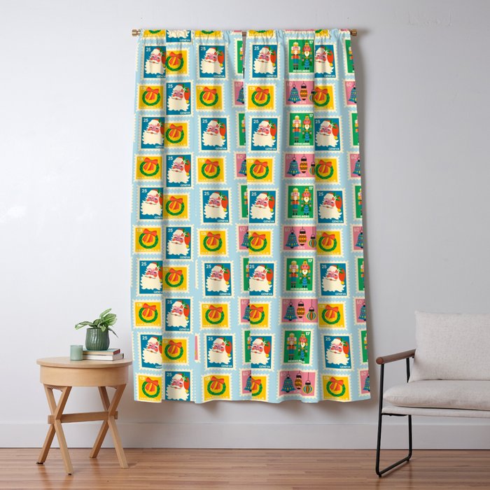 Christmas Stamps Window Curtain Gallery Image 5