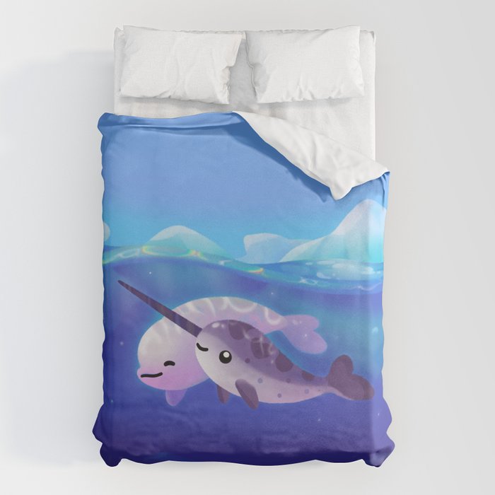 Beluga and Narwhal Duvet Cover Gallery Image 6