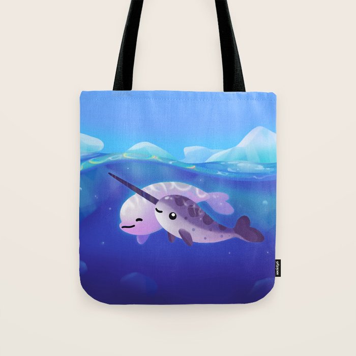 Beluga and Narwhal Tote Bag Gallery Image 1